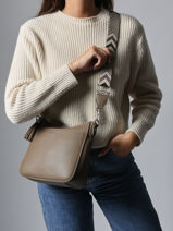 Shoulder Bag Grained Miniprix Brown grained F8575-vue-porte