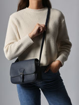 Shoulder Bag Grained Miniprix Blue grained F3601-vue-porte