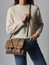 Sac Bandoulire Bride Lulu castagnette Marron bride ZAYANN-vue-porte