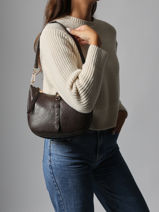 Sac Port� �paule Bride Lulu castagnette Marron bride ZAYDEN-vue-porte
