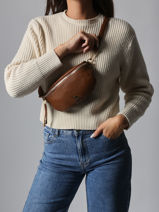 Belt Bag Lulu castagnette Brown zip ZINH-vue-porte