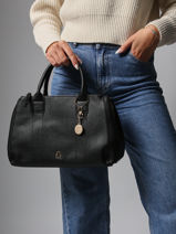 Handbag Soft Lulu castagnette Black soft YAEL-vue-porte