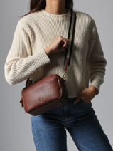 Shoulder Bag Soft Lulu castagnette Brown soft YAHIA-vue-porte