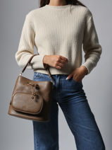 Shoulder Bag Pocket Lulu castagnette Brown pocket ZAID-vue-porte