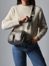 Shoulder Bag Pocket Lulu castagnette Silver pocket ZAHRA-vue-porte