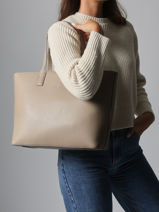 Shoulder Bag Th Logotape Polyurethane Tommy hilfiger Brown th logotape AW17449-vue-porte