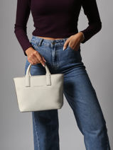 Sac Bandoulire Th Logotape Polyurethane Tommy hilfiger Blanc th logotape AW17448-vue-porte