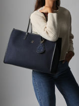 Sac Port paule Th City Tommy hilfiger Bleu th city AW18215-vue-porte