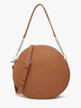 Sac Port� �paule Anna Cuir Nathan baume Marron nathan 9