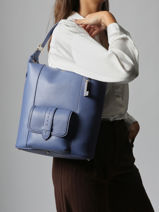 Shoulder Bag Premier Flirt Leather Lancel Blue premier flirt A13789-vue-porte