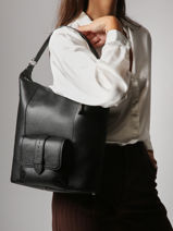 Sac Port� �paule Premier Flirt Cuir Lancel Noir premier flirt A13789-vue-porte