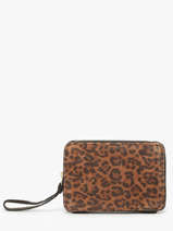 Wallet Leather Paul marius Black leopard ALICELEO