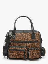 Sac  Main Leopard Cuir Paul marius Noir leopard DANDL90S