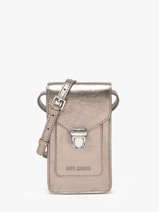 Leather Phone Bag Paul marius Gray vintage TELEPHON