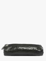 Leather Eclipse Pencil Case Paul marius Black eclipse PLUMIECL