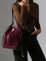 Sac Seau M Elles Cuir Lancel Violet elles A13360-vue-porte
