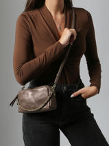 Sac Mama Xs Cuir Mila louise Marron vintage 23673XSX-vue-porte