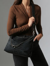 Crossbody Bag Vintage Leather Mila louise Black vintage 3822KRC-vue-porte