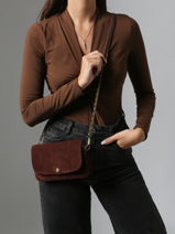 Sac Bandoulire Vintage Cuir Mila louise Beige vintage 3783VC-vue-porte