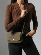 Shoulder Bag Vintage Leather Mila louise Brown vintage 3783PAC-vue-porte