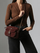 Shoulder Bag Vintage Leather Mila louise Beige vintage 3327VC-vue-porte