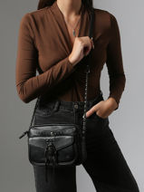 Sac Bandouli�re Vintage Cuir Mila louise Noir vintage 3327CL-vue-porte