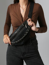 Belt Bag Mila louise Black vintage 23689KR-vue-porte