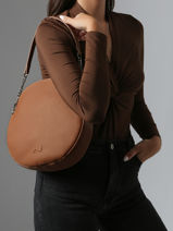 Sac Port paule Anna Cuir Nathan baume Marron nathan 9-vue-porte