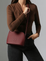 Leather Lilou Crossbody Bag Nathan baume Red egee 2-vue-porte