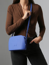 Leather Lilou Crossbody Bag Nathan baume Blue egee 2-vue-porte