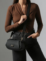 Sac Bandouli�re Nymphea Cuir Nathan baume Noir nymphea 2-vue-porte