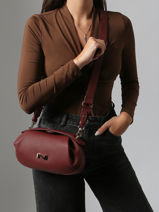 Crossbody Bag Nymphea Leather Nathan baume Red nymphea 2-vue-porte