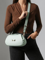 Crossbody Bag Nymphea Leather Nathan baume Blue nymphea 2-vue-porte