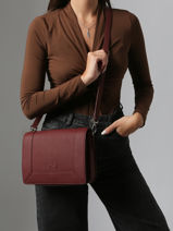 Leather Rotterdam Crossbody Bag Nathan baume Red mondrian 3-vue-porte