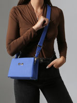 Sac Bandoulire Poppy Cuir Nathan baume Bleu eden 2-vue-porte