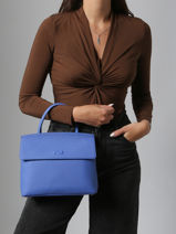 Leather Clarita Crossbody Bag Nathan baume Blue nathan 18-vue-porte