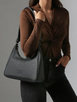 Sac Port� �paule Manaus Cuir Nathan baume Noir brasil 2-vue-porte