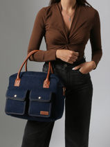 Sac Le Dandy Denim Brut Paul marius Bleu denim brut DANDYDEB-vue-porte