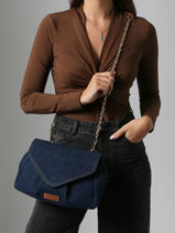 Medium Le Suzon Denim Brut Crossbody Bag Paul marius Blue denim brut SUZM2DEB-vue-porte