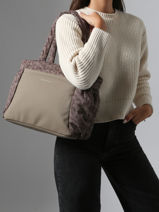 Shopping Bag Leo Kapten and son Brown leo L-vue-porte