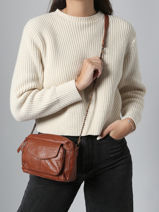 Sac Bandouliere Naina Cuir Pieces Marron naina 17063358-vue-porte