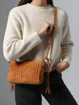 Shoulder Bag Jane Leather Pieces Brown jane 17160059-vue-porte