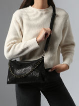 Sac Bandouli�re Joanna Cuir Pieces Noir joanna 17160097-vue-porte