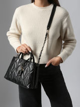 Handbag Aldina Guess Black aldina GG966306-vue-porte