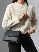 Shoulder Bag Calista Guess Black calista SG733421-vue-porte