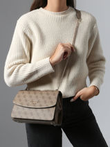 Shoulder Bag Calista Guess Brown calista SG733421-vue-porte