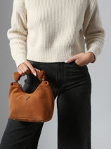 Handbag Isotta Suede Guess Brown isotta SG966001-vue-porte