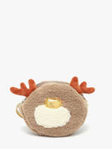 Kid's Crossbody Bag Rudolph Reindeer Le voyage en panier Brown kids AHP303