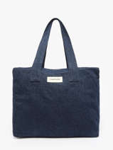 Shoulder Bag Clestins Recycled Coton Rivedroite Blue timeless CELESTIM