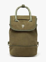 Sac � Dos Le voyage en panier Vert velours AHP241